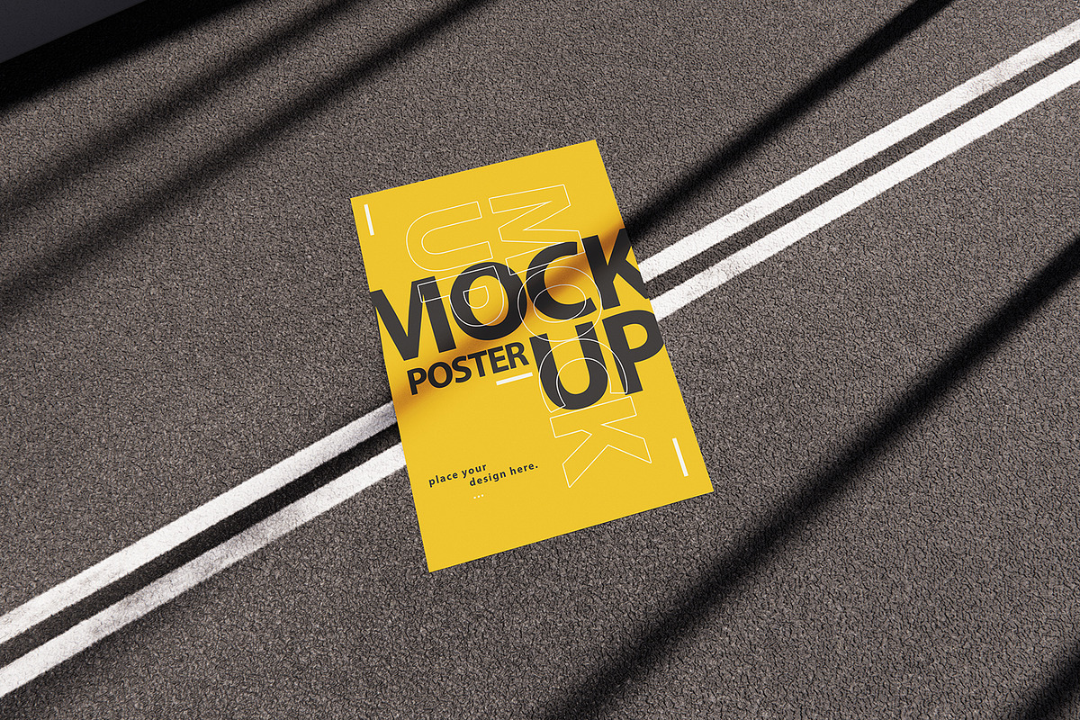 Poster Mockup Set, an Advertising Mockup by Mirachma Project (Photo 6 of 6)