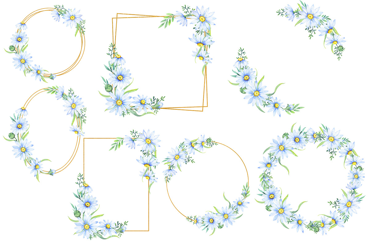 Delicate daisies, a Decorative Illustration by EshaStudio (Photo 8 of 9)