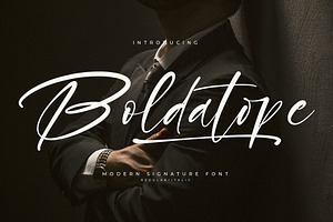 Boldatope Modern Signature Font