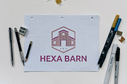 Hexagon Barn Farm Building Logo, a Branding & Logo Template by jongcreative (Thumbnail 2 of 4)