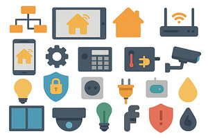 Smart home technology icons, a Technology Illustration by ZinetroN