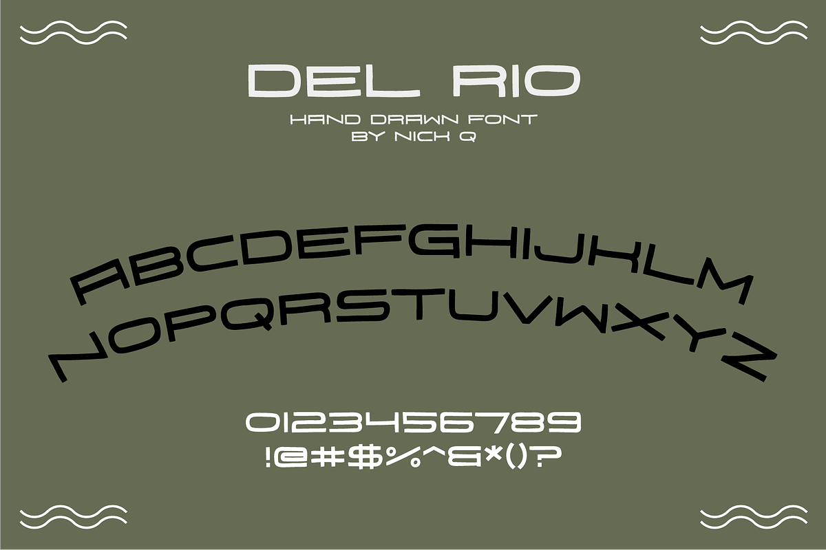 Del Rio Hand Drawn Font, a Font by nickqtx (Photo 2 of 3)
