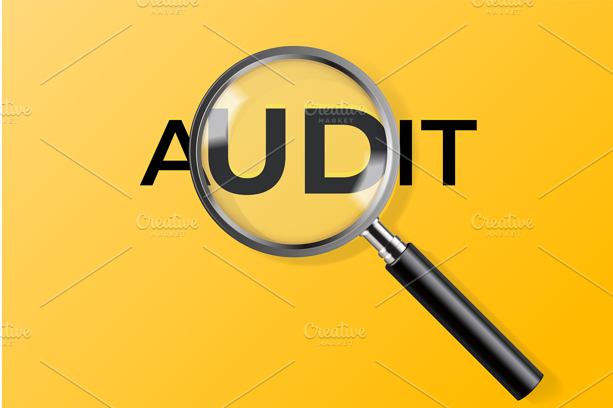 Magnifying glass audit. Internal, a Finance Illustration by Stock-Smart-Start