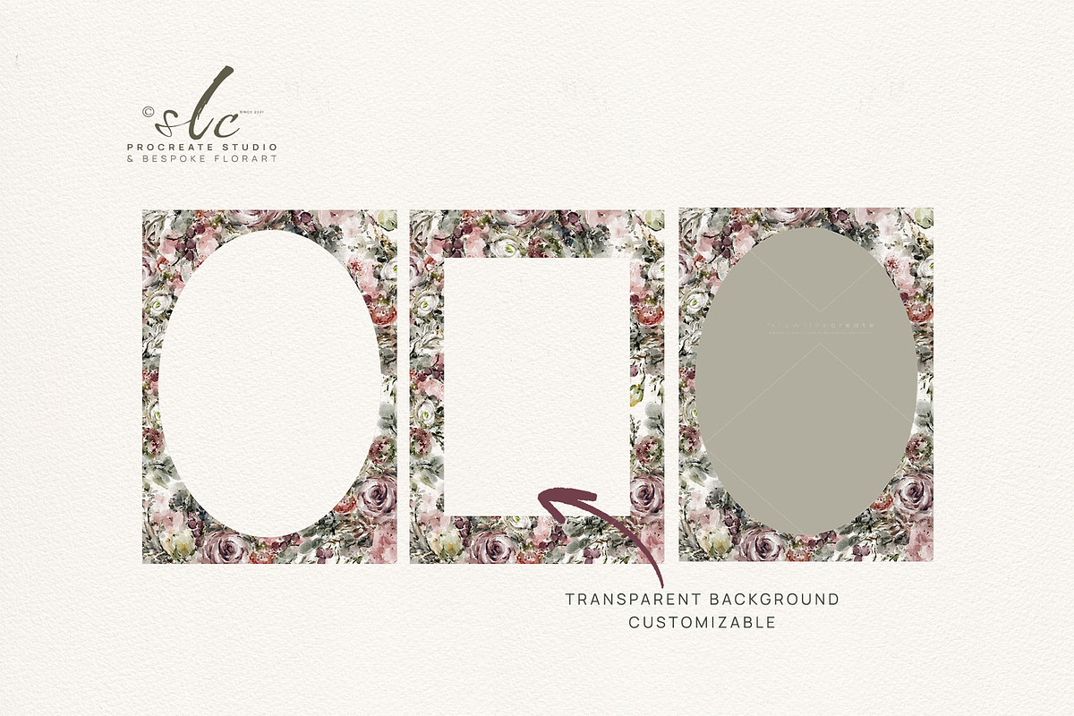 Blush & Burgundy Watercolor Flowers, a Texture Illustration by slowlivecreate (Photo 4 of 6)
