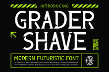 Grader Shave Modern Futuristic Font