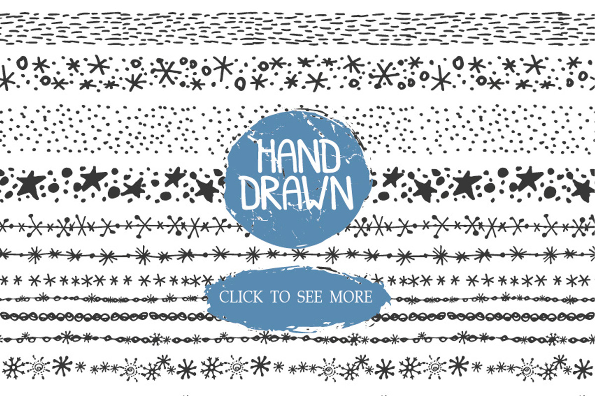 Hand drawn snow borders,brushes, a Brush Add-On by Tatianakost49 (Photo 5 of 5)