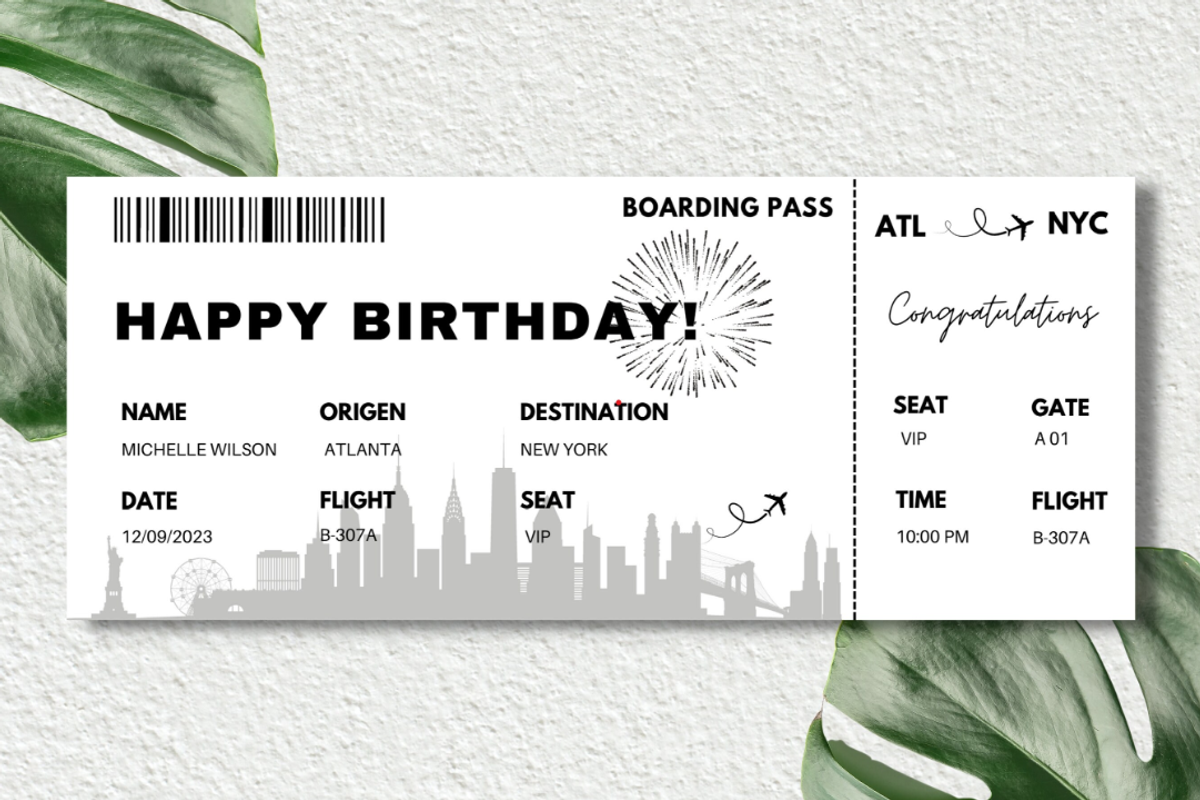 Editable Boarding Pass Template, an Invitation Template by YasdeyDesigns (Photo 1 of 9)