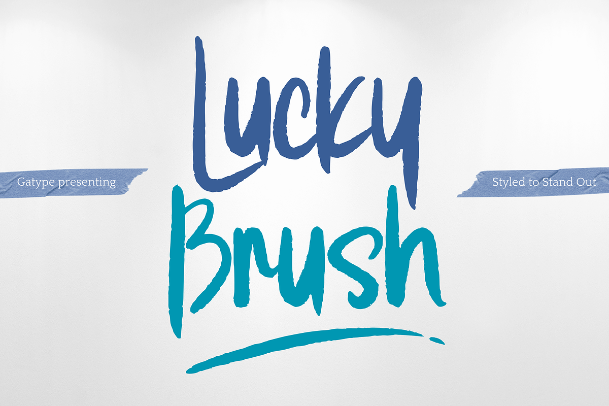 Lucky Brush, a Handwritten Font by Gatype (Photo 1 of 11)