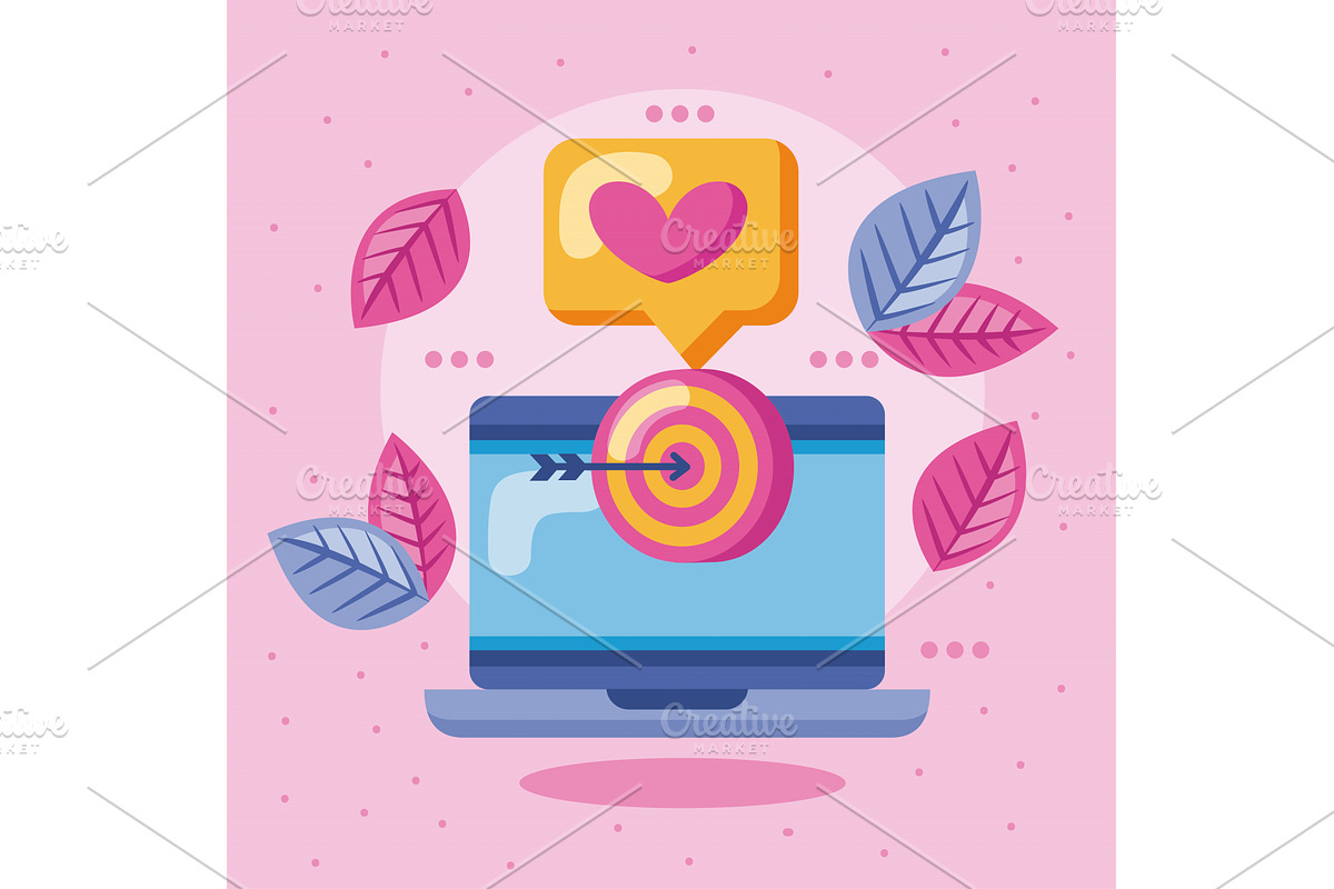 social media in laptop, a Technology Illustration by studiogstock