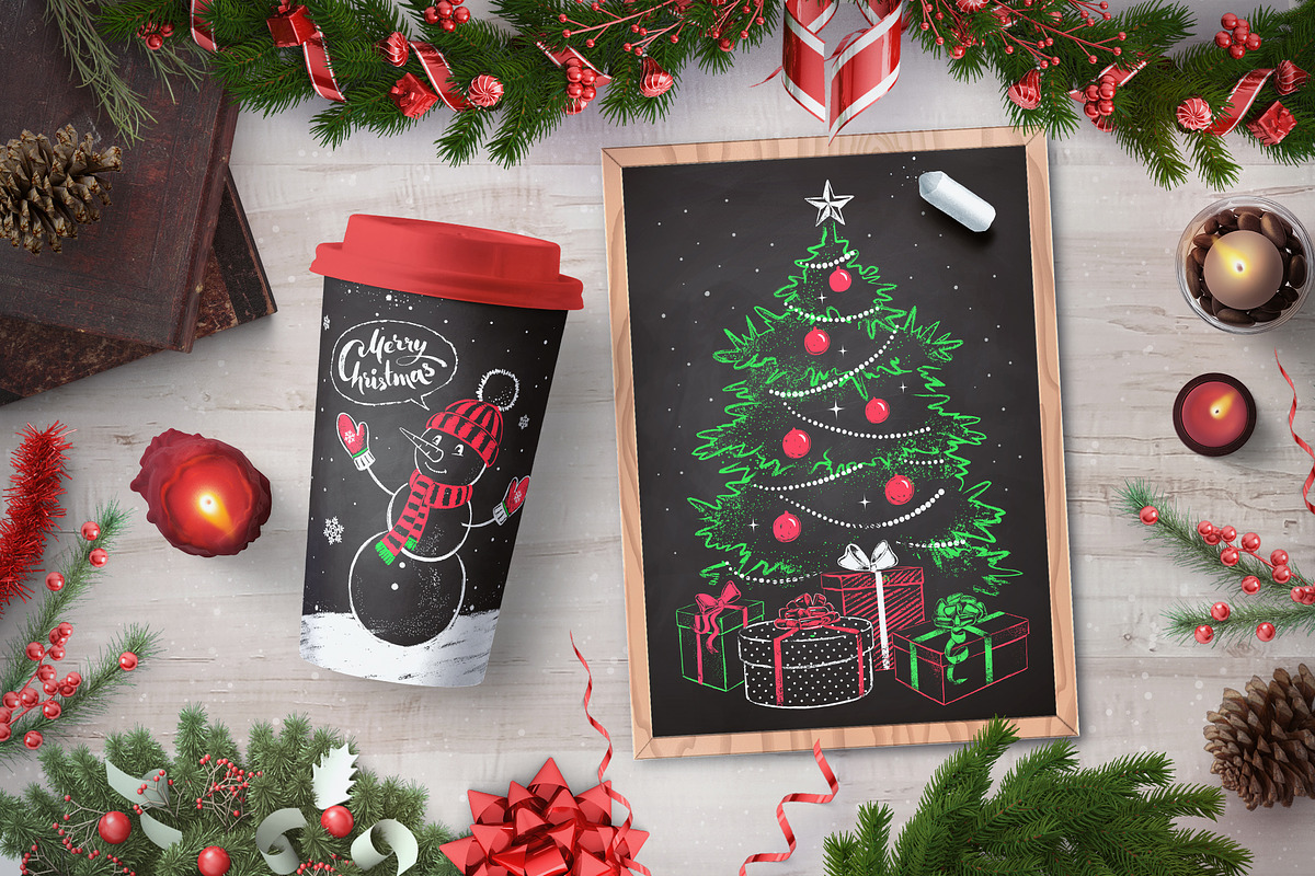Christmas Chalk Sketches, an Object Graphic by Sonya Illustrations (Photo 4 of 4)