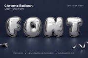 Chrome Balloon Font, a Sans Serif Font by Handmadefont (Thumbnail 1 of 15)