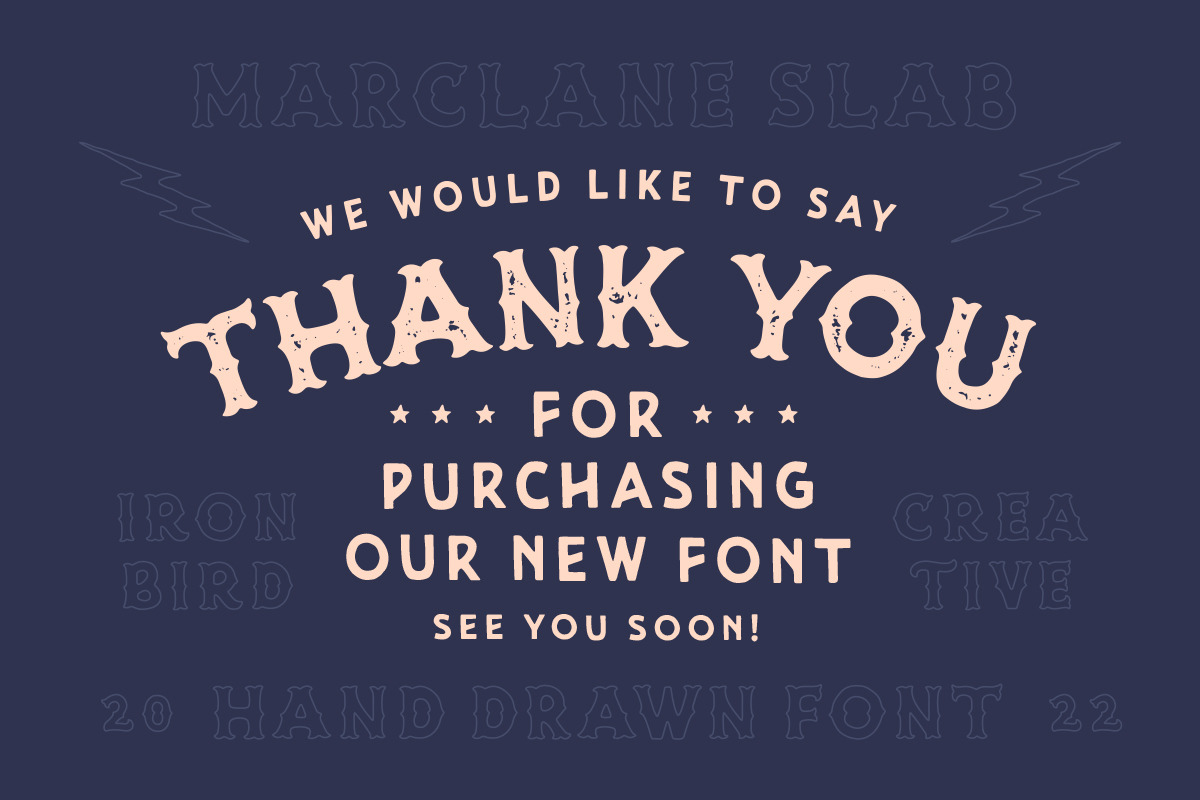 Marclane & Extras, a Slab Serif Font by IronbirdCreative (Photo 9 of 9)