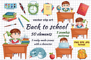 Back to school. Vector set