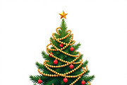 Christmas Tree on a White Background, an Illustration by Amazin_art (Thumbnail 9 of 9)