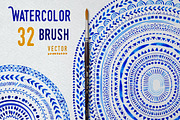 Vector Watercolor Brushes, a Brush Add-On by ZiziMarket (Thumbnail 1 of 5)