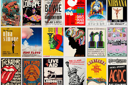 Vintage music concert posters, an Arts & Entertainment Photo by BOOCYS