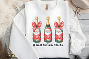 Festive Champagne Bottle Clipart Png, an Illustration by Black Bird Studio (Thumbnail 2 of 4)