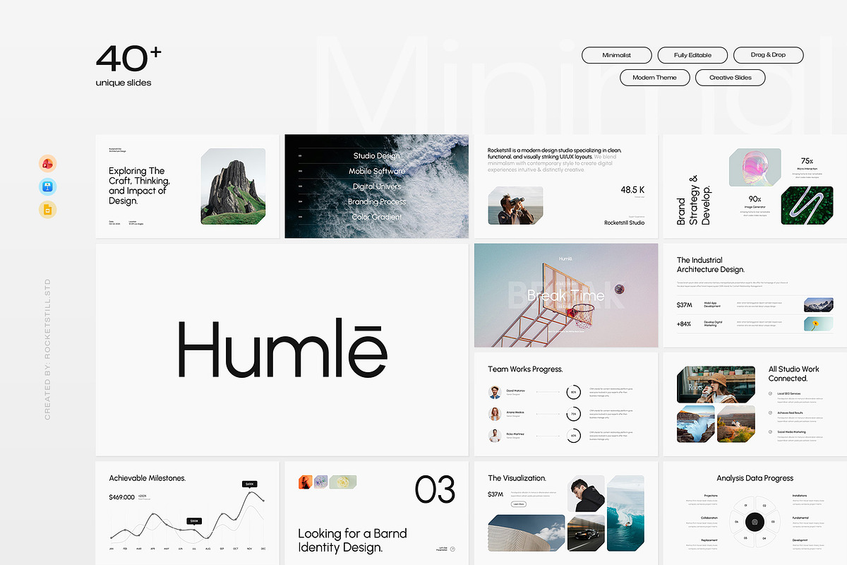 Humle Presentation Template Design, a Presentation Template by Rocketstill (Photo 1 of 7)