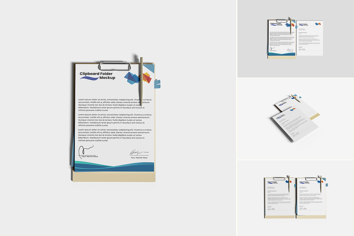 Clippboard Folder Mockup, a Mockup by seulangagraphic (Photo 1 of 5)
