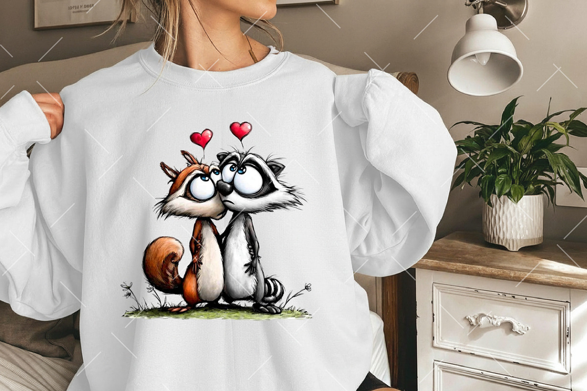 Whimsical Valentine Squirrel Clipart, an Illustration by OK Design (Photo 6 of 6)
