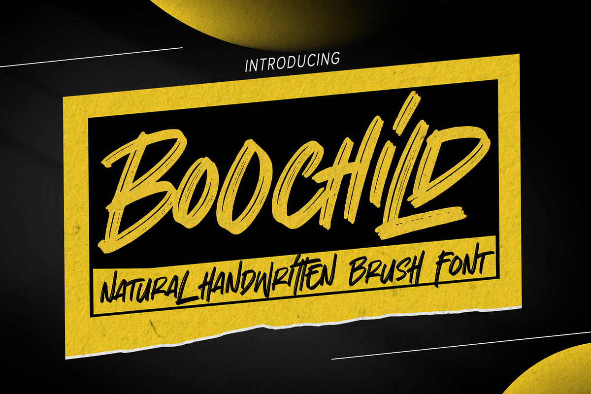 Boochild - Natural Handwritten Brush, a Script Font by Gassstype (Photo 1 of 8)