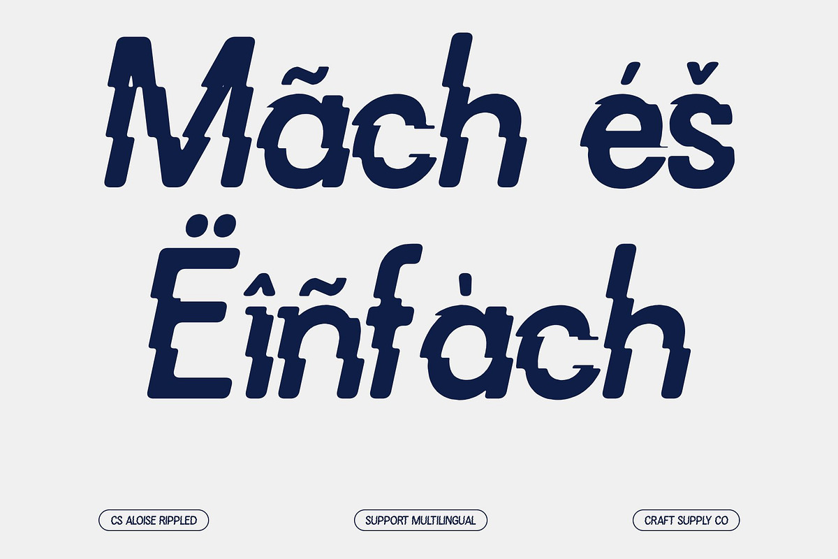 CS Aloise Rippled, a Sans Serif Font by Craft Supply Co. (Photo 7 of 8)