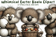 Whimsical Easter Koala Clipart, a Graphic by Libby Wishes (Thumbnail 1 of 7)