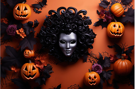 Halloween collage of pumpkins, bats, a Nature Photo by Lermont51