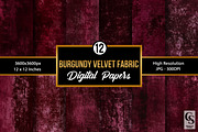 Burgundy Velvet Fabric Background, a Texture Graphic by Creative Store (Thumbnail 1 of 5)