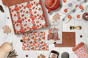 Watercolor Set Autumn Bouquet, a Decorative Illustration by ViktoriyaD (Thumbnail 2 of 10)