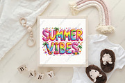 Colorful Summer Png Summer Vibes PNG, an Illustration by CraftArtStudio (Thumbnail 4 of 4)
