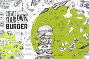 Burger menu. Hand-drawn, a Food Illustration by Margo Miller (Thumbnail 9 of 14)