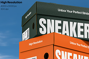 Shoe Box Mockup Front & Side, a Packaging Mockup by graphicsauce (Thumbnail 4 of 4)