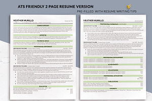 Green ATS Friendly Resume Google Doc