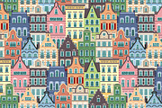 Seamless pattern of Holland houses, a Pattern Graphic by Primula`s shop (Thumbnail 3 of 3)
