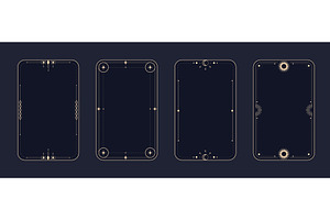 Gold mystical tarot card frames on, a Texture Illustration by art PVP - market