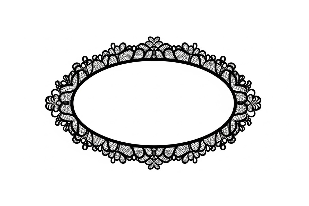 Vintage Lace Oval Frame Bundle, an Illustration by yasushie (Photo 18 of 30)