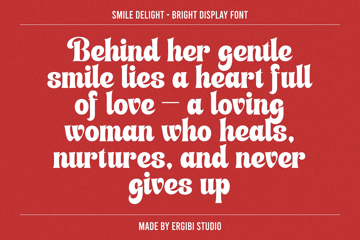 Smile Delight - Bright Display, a Serif Font by ErgibiStudio (Photo 9 of 12)