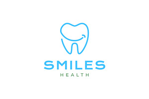 tooth dental smile happy face logo, a Branding & Logo Template by devastd