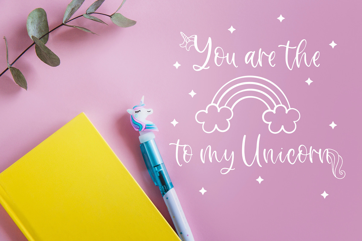 Rosemary The Unicorn Script Font, a Handwritten Font by Freeling Design House (Photo 5 of 7)