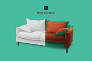 Trendy Couch with Pillow Mockup, a Household Mockup by Designertale (Thumbnail 2 of 6)
