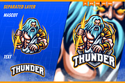 Zeus Thunder God Mascot Esport Logo, a Branding & Logo Template by FNR Graphics (Thumbnail 3 of 5)