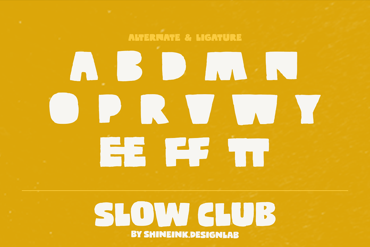 Slow Club - Hand-Drawn Display Font, a Handwritten Font by shineink.designlab (Photo 12 of 12)