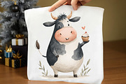 Watercolor Funny Cow Clipart, a Seasonal Illustration by Rose Art (Thumbnail 6 of 7)