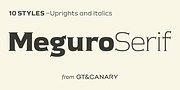 Meguro Serif, a Serif Font by GT&CANARY (Thumbnail 1 of 12)