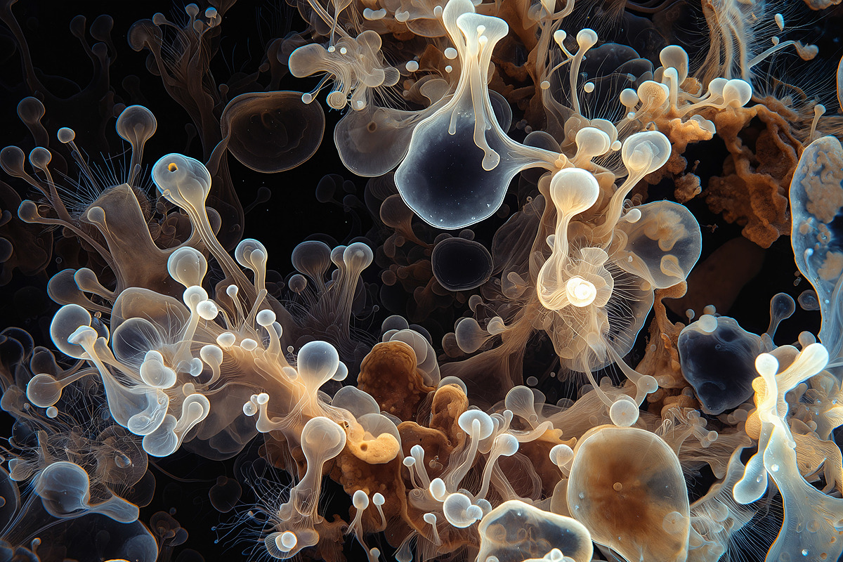 72 Microscopic Fungi Backgrounds, a Background Graphic by h.utomo (Photo 34 of 72)