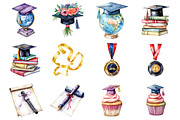 Graduation Clipart, Party Decoration, an Illustration by Design Market (Thumbnail 3 of 4)