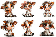 Baby Animal Cow Clipart, an Illustration by DreamArtGraphic (Thumbnail 5 of 5)