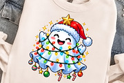 Cute Christmas Ghost PNG Design, an Object Graphic by Zahyl Studio (Thumbnail 4 of 7)