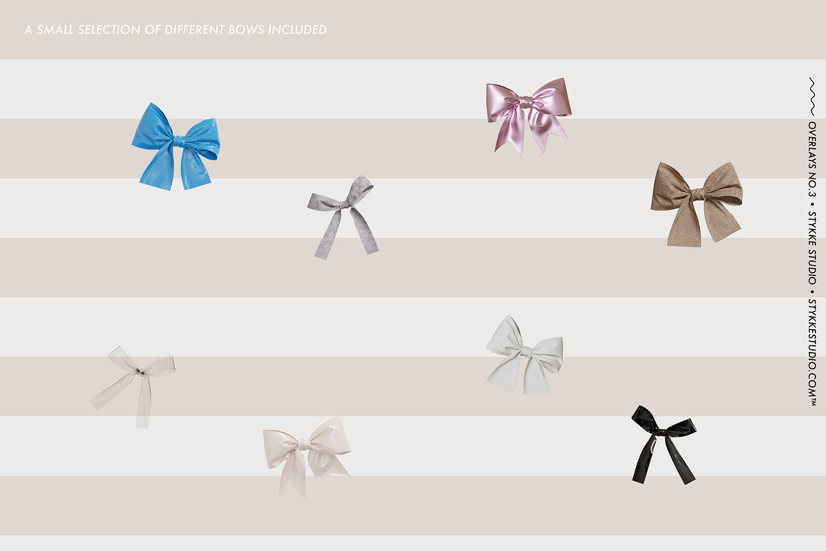 BOW & RIBBON overlay clipart mockups, an Object Graphic by Stykke Studio (Photo 10 of 10)